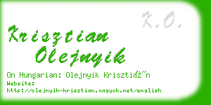 krisztian olejnyik business card